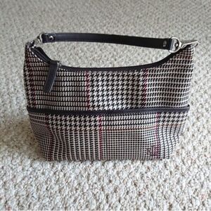 Lauren Ralph Lauren Black, beige, red Herringbone Bag Trimmed in Black